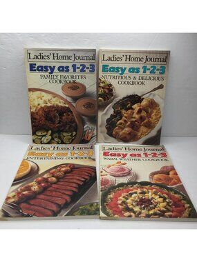 Vintage 1985 Ladies Home Journal Easy As 1-2-3 Cookbook Set 4 Books Cook Recipes